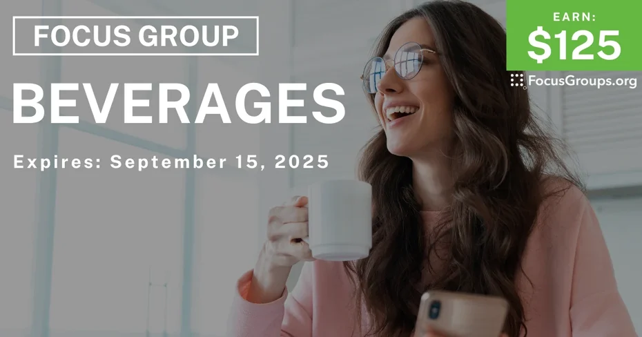 Focus Group in Charlotte on Beverages - $125