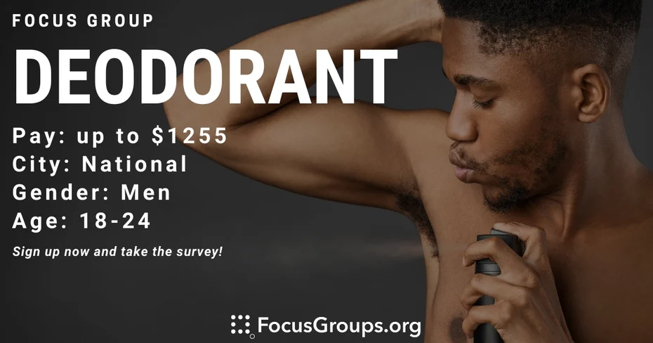 Focus Group for Young Men on Deodorant