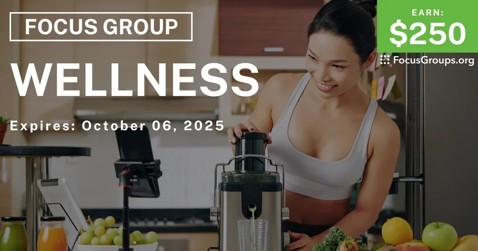Focus Group for Social Media Influencers on Wellness - $250
