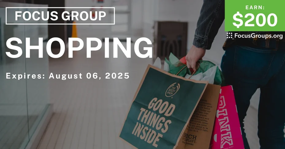 Focus Group in Las Vegas on Shopping - $200