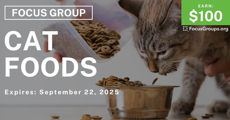 Focus Group in Nashville on Cat Foods - $100