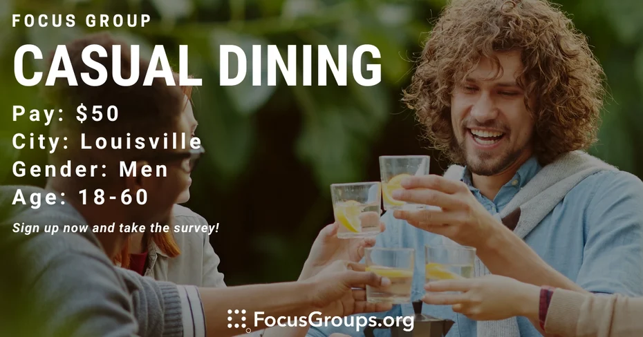 Focus Group for Men on Casual Dining in Louisville