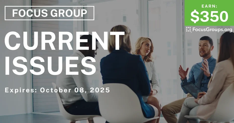 Focus Group in Charlotte on Current Issues - $350