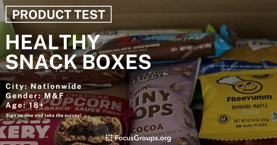 Product Testing - Healthy Snack Boxes