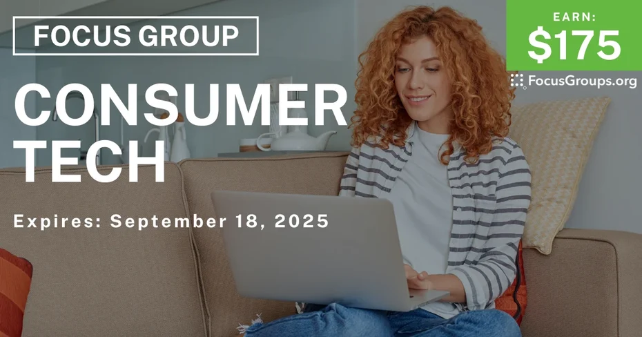 Focus Group in SF on Consumer Tech - $175