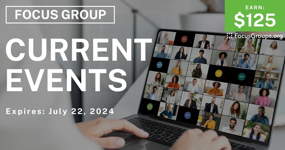 Focus Group for Women in Raleigh on Current Events - $125 - 07/10/2024