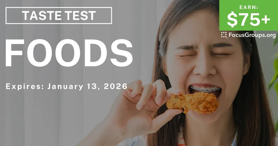 Taste Test in Chicago on Foods - $75+ - $75-$150 - 01/09/2026