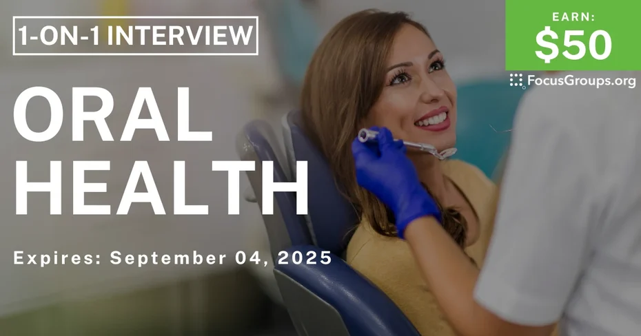 Research Study on Oral Health - $50