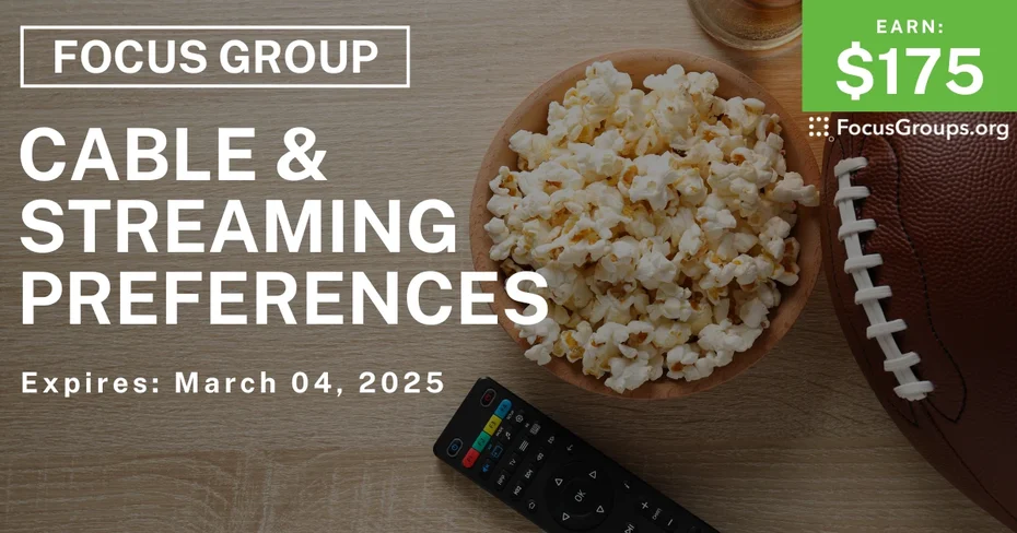 Focus Group in NYC on Cable & Streaming Preferences