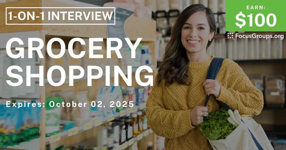 Research Study in Minneapolis on Grocery Shopping - $100