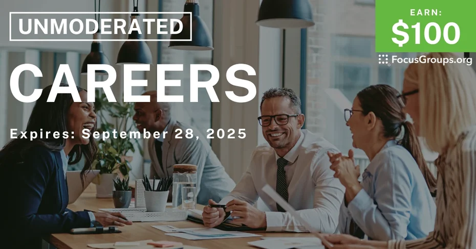 Research Study on Careers - $100