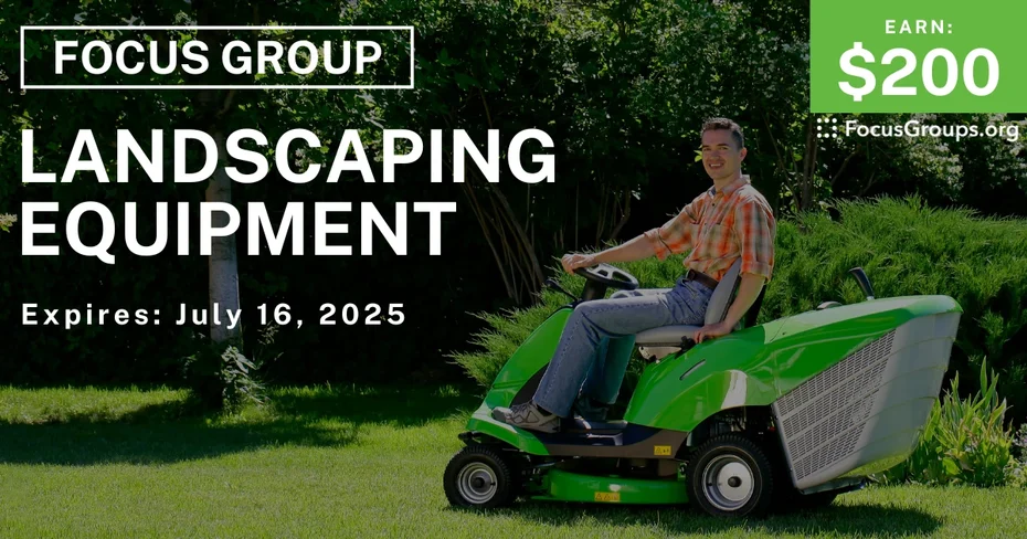 Focus Group on Landscaping Equipment