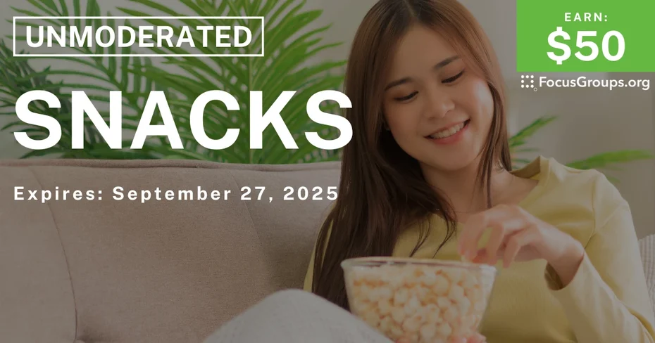 Research Study on Snacks - $50