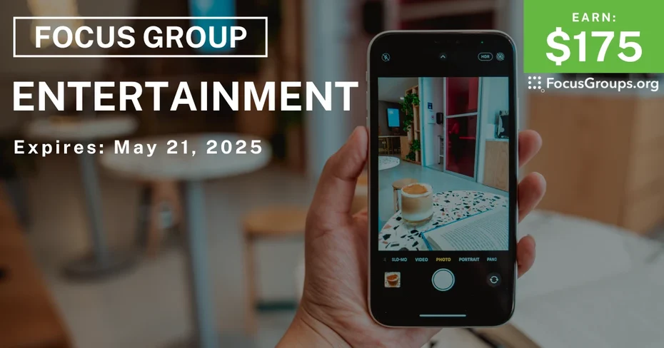 Focus Group in NYC on Entertainment