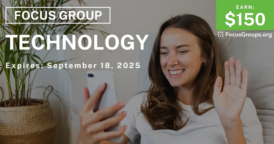 Focus Group in Raleigh on Technology - $150