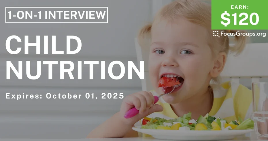 Research Study for Parents in Danbury on Child Nutrition - $120