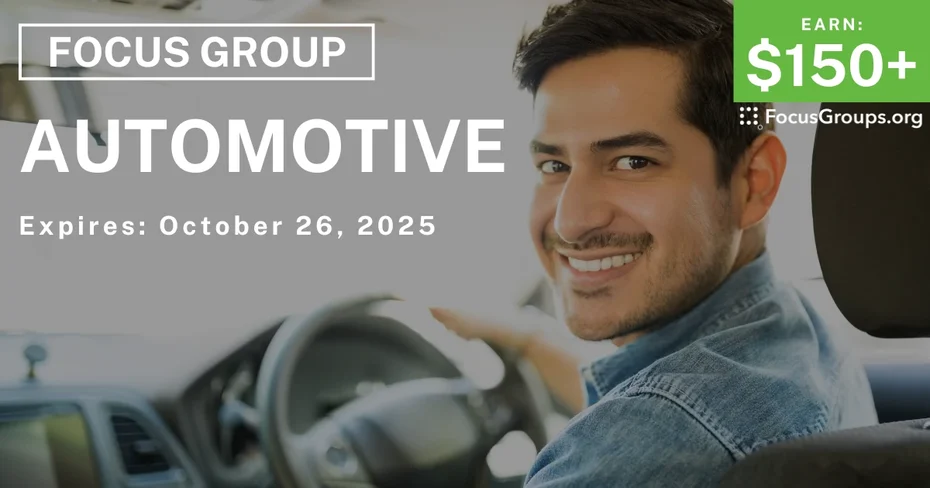 Focus Group for SUV Owners in Irving on Automotive - $150+