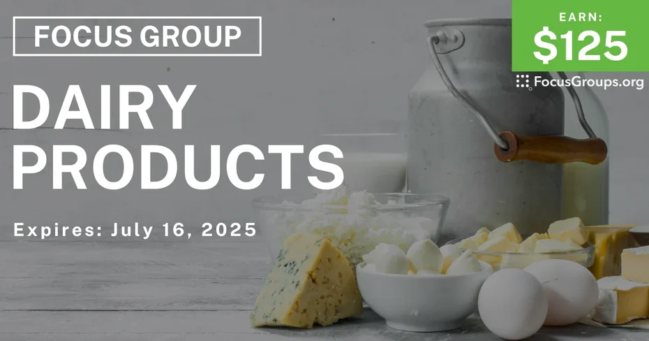 Focus Group in Chicago on Dairy Products