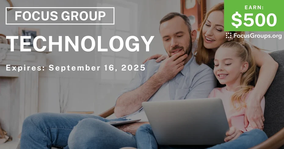 Focus Group for Parents in Denver & NYC on Technology - $500
