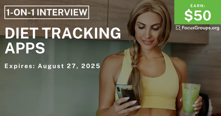Research Study on Diet Tracking Apps - $50