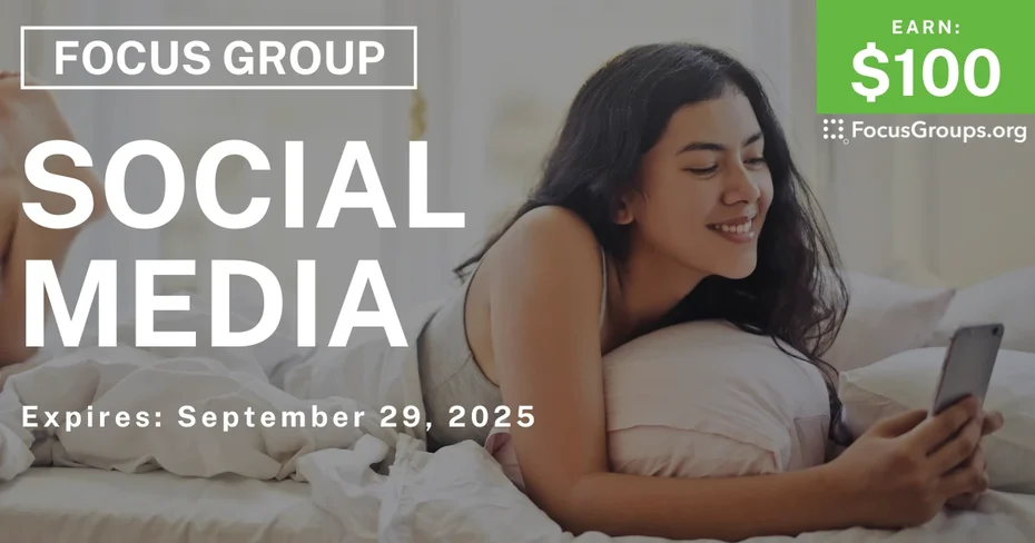 Focus Group on Social Media - $100