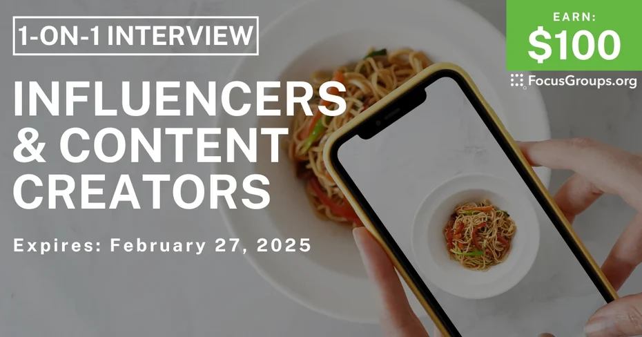 Research Study for Influencers & Content creators