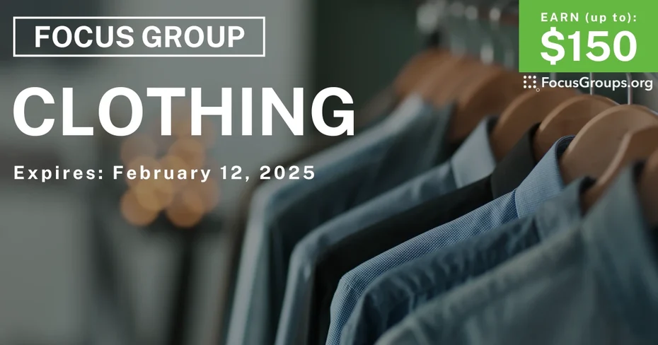 Focus Group for Men in Raleigh on Clothing