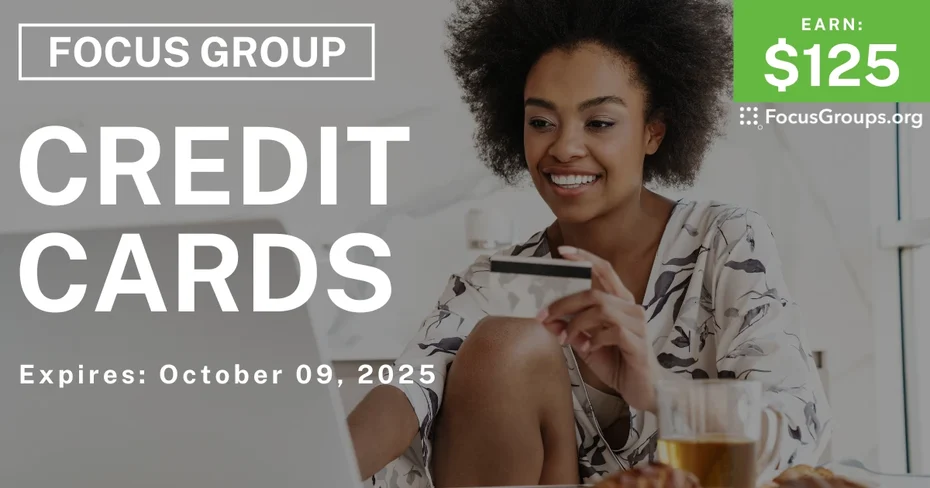 Focus Group in NYC on Credit Cards - $125