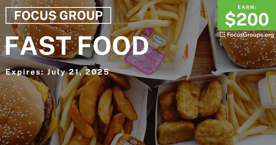 Focus Group in Irvine on Fast Food