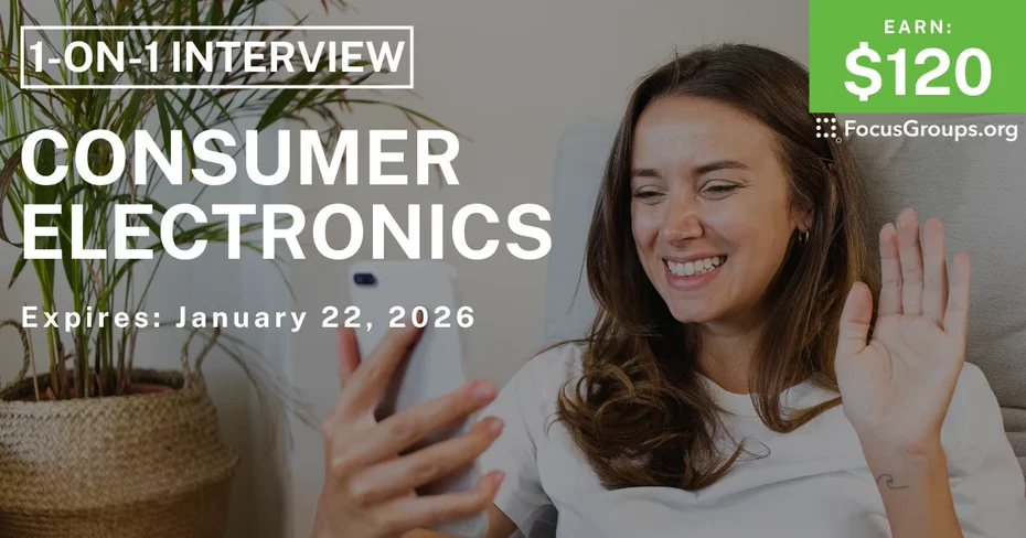 Research Study on Consumer Electronics - $120 - $120 - 01/12/2026