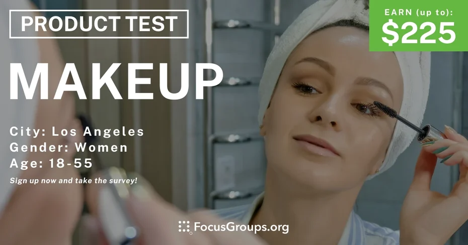 Product Test for Women in LA on Makeup