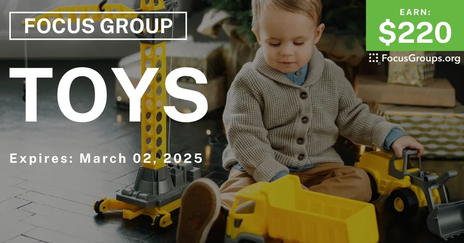 Focus Group for Parents & Kids on Toys