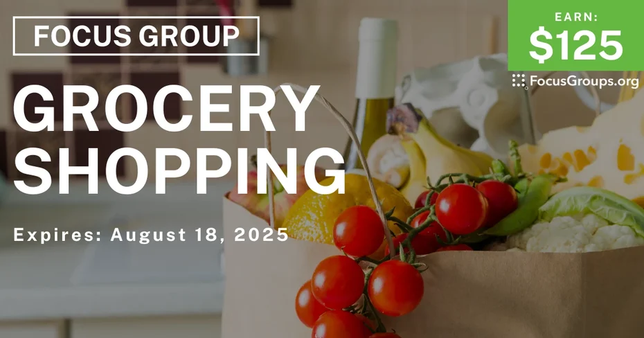 Focus Group in Minneapolis on Grocery Shopping - $125