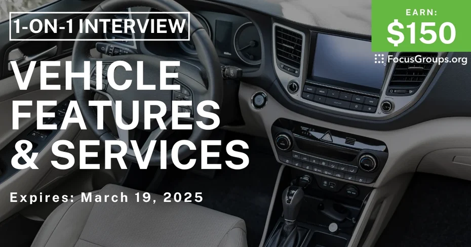 Research Study in Detroit on Vehicle Features & Services