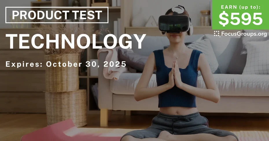 Product Test in NYC on Technology - up to $595