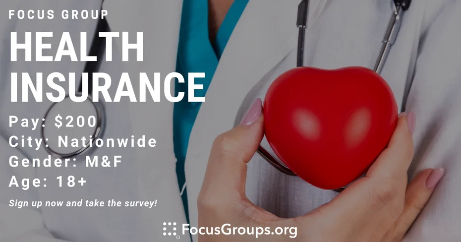 Focus Group for USPS Employees on Health Insurance - $200 - 04/26/2023