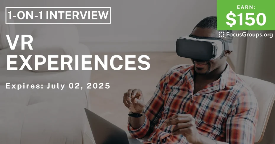 Research Study in Seattle on VR Experiences