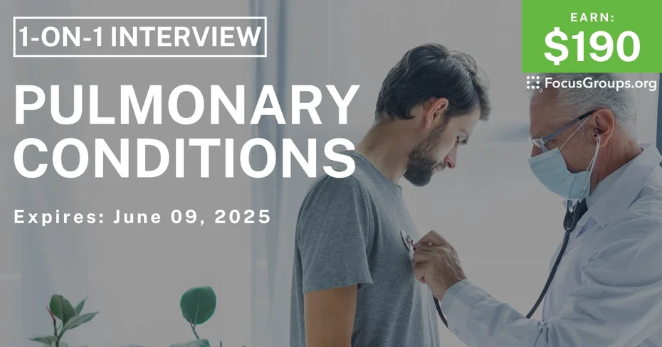 Research Study in NYC on Pulmonary Conditions