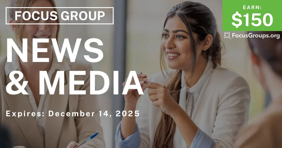 Focus Group in Tampa on News & Media - $150 - $150 - 12/02/2025