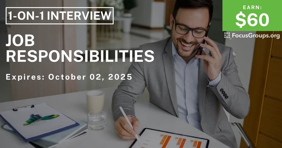 Research Study on Job Responsibilities - $60