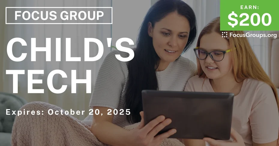 Focus Group for Parents in NYC on Child's Tech - $200 - $200 - 10/17/2025