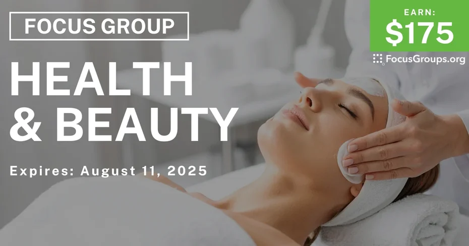 Focus Group for Women on Health & Beauty - $175