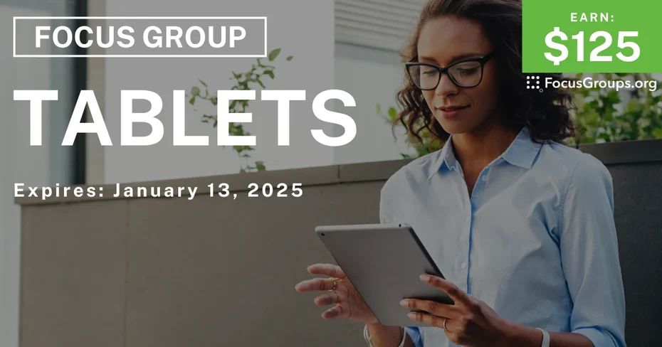 Focus Group in Sunnyvale on Tablets