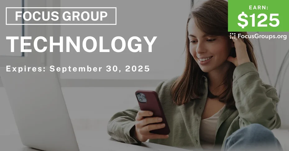 Focus Group in Seattle on Technology - $125