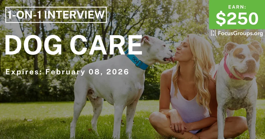 Dog Care Study in Indianapolis - $250 - $250 - 01/09/2026