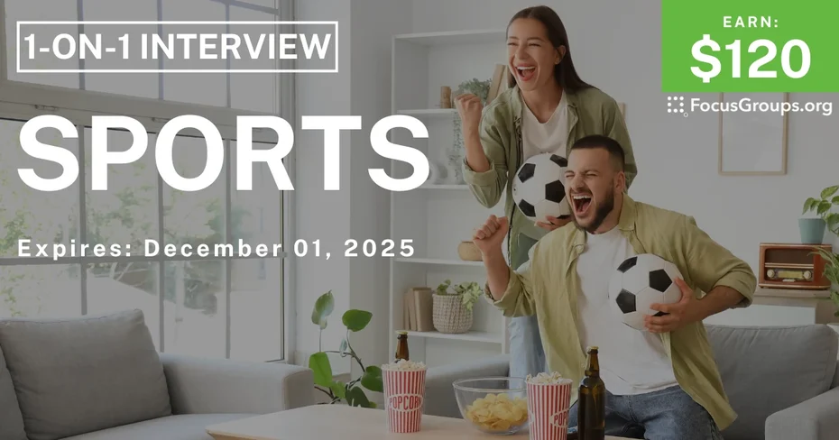 Research Study on Sports - $120 - $120 - 11/25/2025