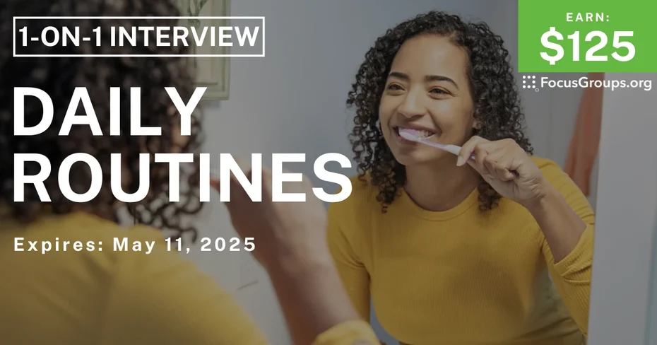 Research Study in NYC on Daily Routines