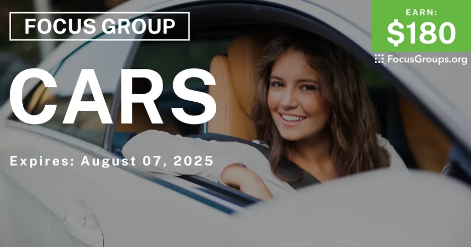 Focus Group in SF on Cars - $180