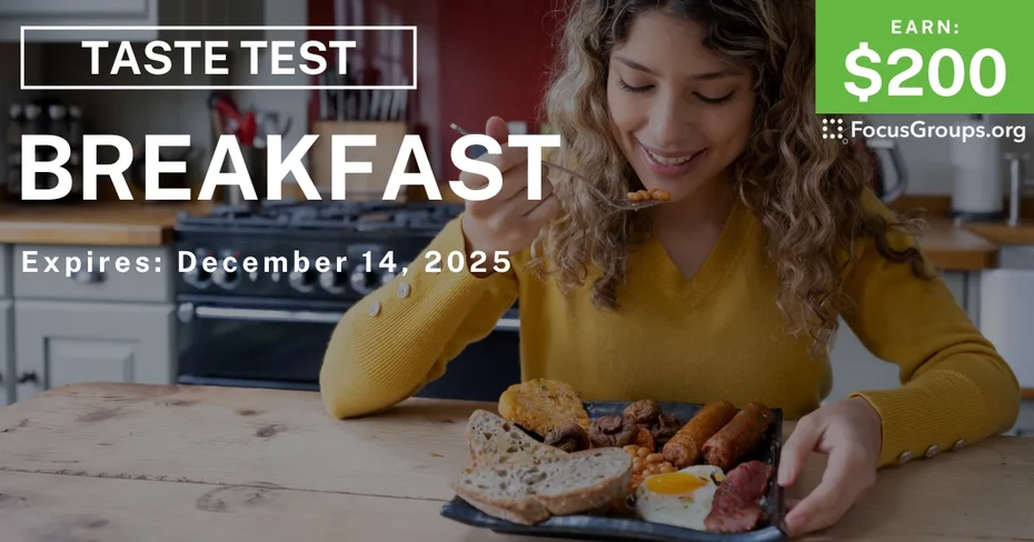 Taste Test in SF on Breakfast - $200 - $200 - 12/02/2025
