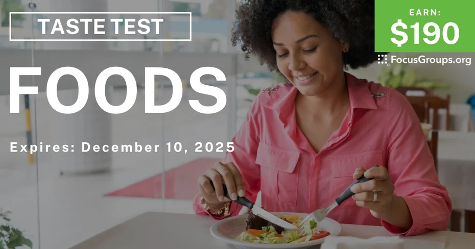 Taste Test in SF on Foods - $190 - $190 - 11/27/2025
